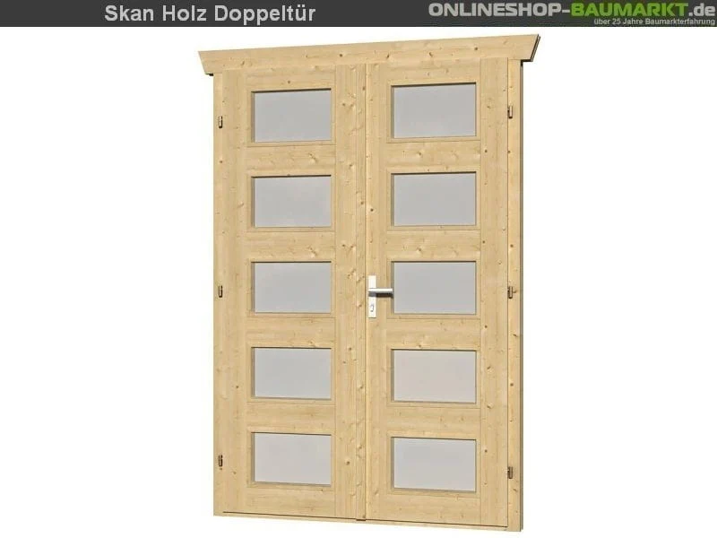 Skan Holz Blockbohlenhaus Delft in schiefergrau, 250 x 250 cm - Image 4