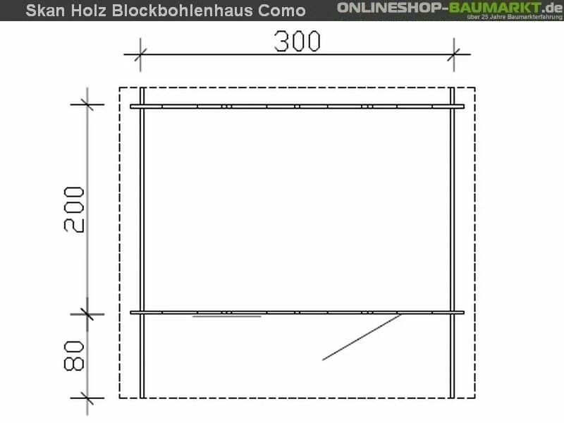 Skan Holz Blockbohlenhaus Faro Größe 1, 300 x 200 cm - Image 5