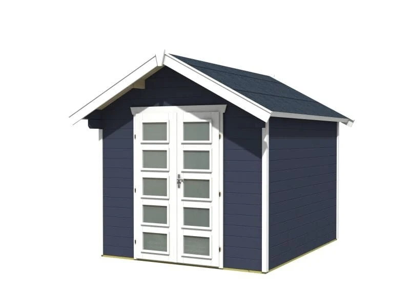 Skan Holz Blockbohlenhaus Henglo in Schiefergrau - Image 4