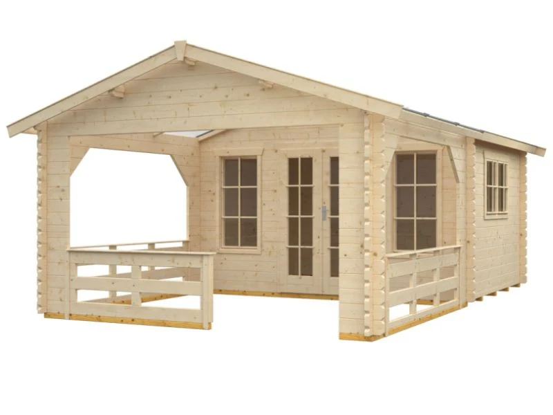 Skan Holz Blockbohlenhaus Holmestrand, 380 x 610 cm - Image 2