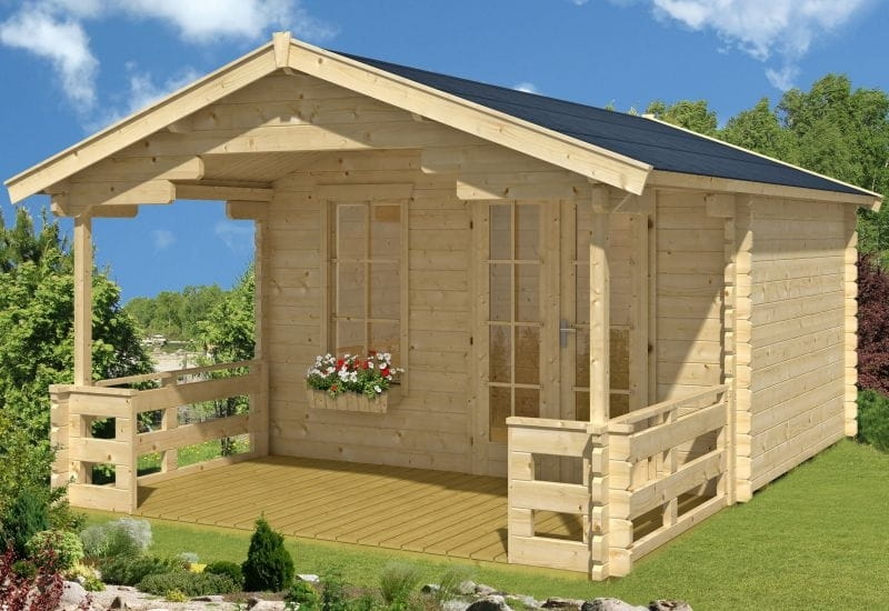 Skan Holz Blockbohlenhaus Langesund Größe 1, 340 x 250 cm - Image 5