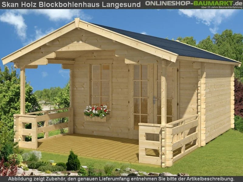 Skan Holz Blockbohlenhaus Langesund Größe 2, 340 x 300 cm - Image 9