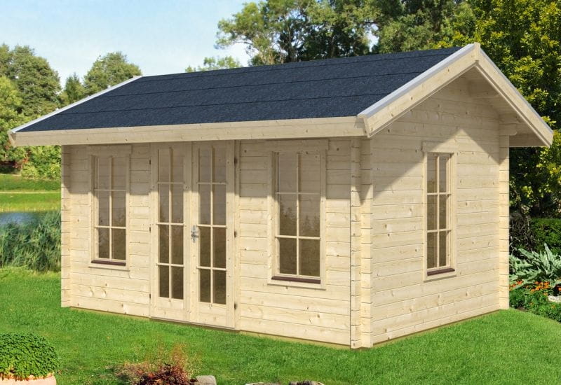 Skan Holz Blockbohlenhaus Lugano 1 45plus, 420 x 300 cm - Image 2