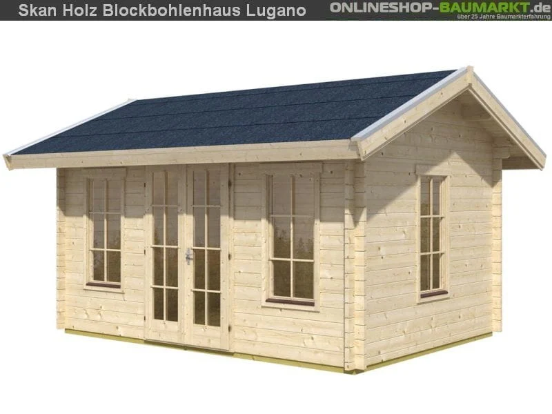 Skan Holz Blockbohlenhaus Lugano 2 45plus, 420 x 380 cm - Image 3