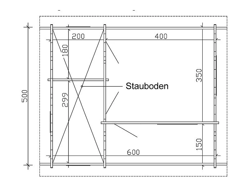 Skan Holz Blockbohlenhaus Ontario, Dach dämmbar für Dachschindeln, 70plus, 600 x 500 cm - Image 4