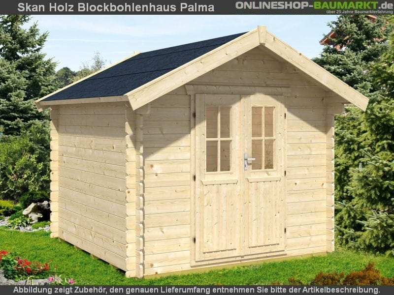 Skan Holz Blockbohlenhaus Palma Größe 2 250 x 250 cm - Image 3