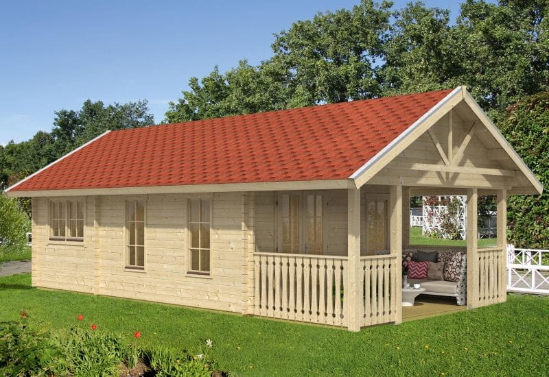 Skan Holz Blockbohlenhaus Toronto 4 70plus, 660 x 420 cm - Image 2