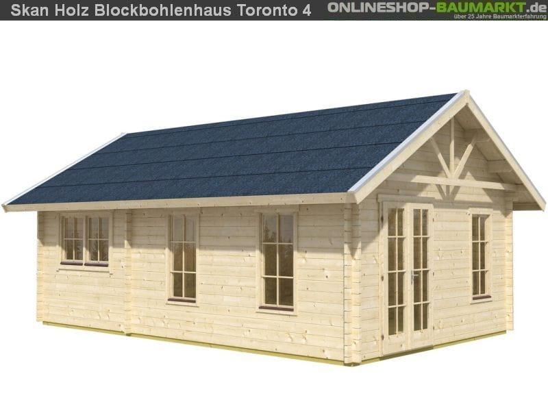 Skan Holz Blockbohlenhaus Toronto 4 70plus, 660 x 420 cm - Image 2