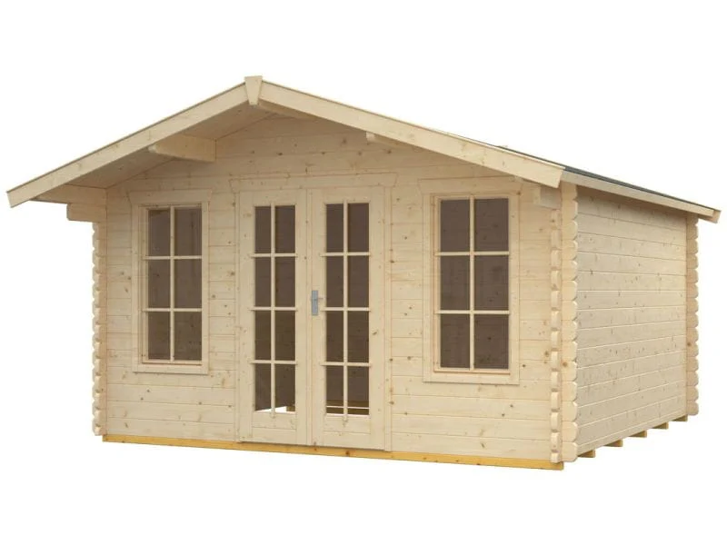 Skan Holz Blockbohlenhaus Trondheim Größe 2, 380 x 380 cm - Image 2