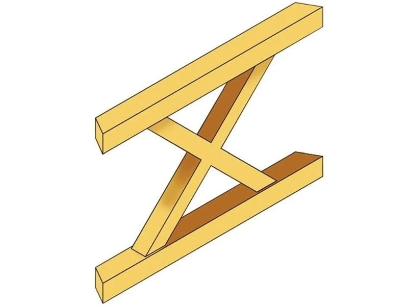 Skan Holz Brüstung für Pavillons  120 cm Andreaskreuz in schiefergrau - Image 2
