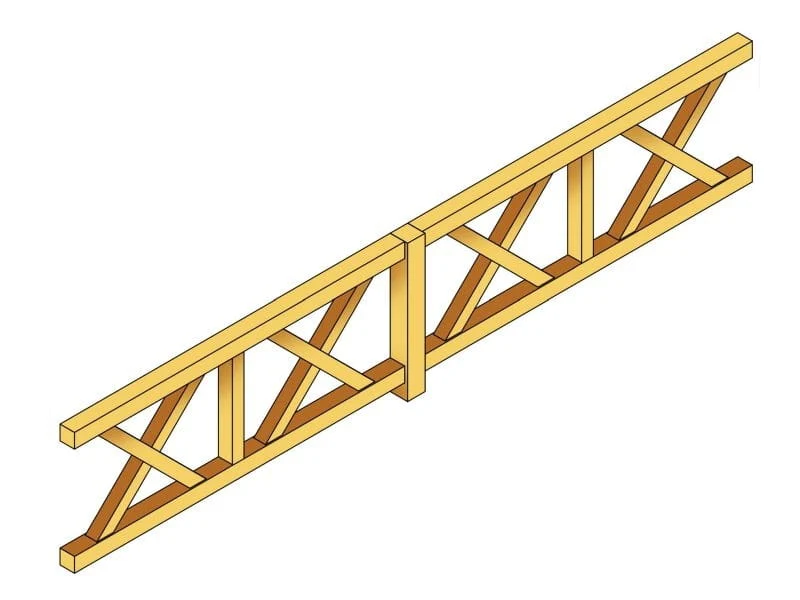 Skan Holz Brüstung für Pavillons 465 cm Andreaskreuz in eiche hell - Image 3