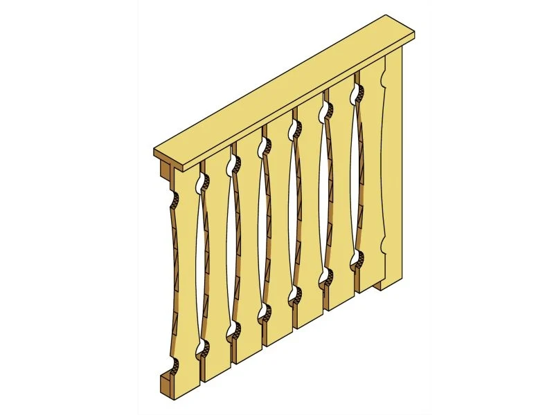 Skan Holz Brüstung in eiche hell für alle Pavillons Balkonschalung - Image 3