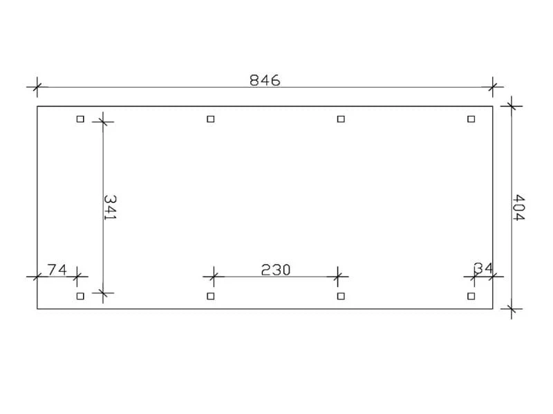 Skan Holz Carport Emsland Caravan 404 x 846 x 372 cm - Image 3
