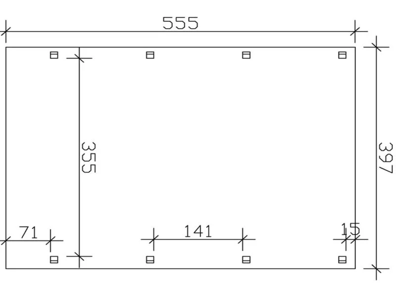 Skan Holz Carport Friesland Caravan 397 x 555 x 371 cm - Image 4
