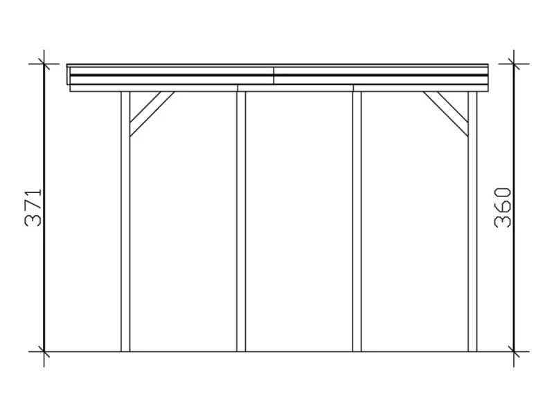 Skan Holz Carport Friesland Caravan 397 x 555 x 371 cm - Image 5
