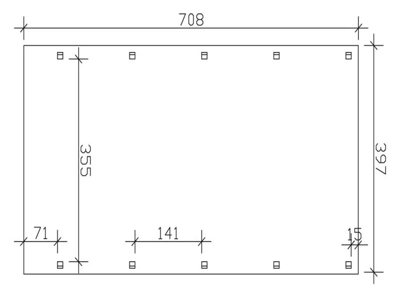 Skan Holz Carport Friesland Caravan 397 x 708 x 371 cm - Image 4