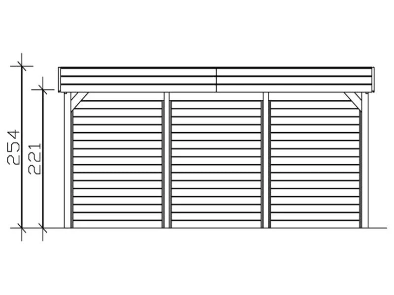Skan Holz Carport Friesland Set 3 557 x 555 cm - Image 5