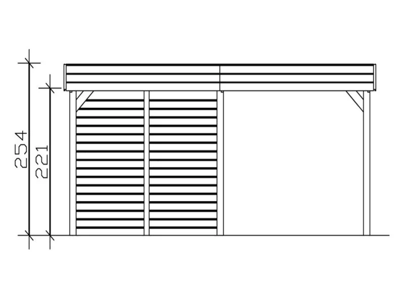 Skan Holz Carport Friesland Set 4 557 x 708 cm - Image 4