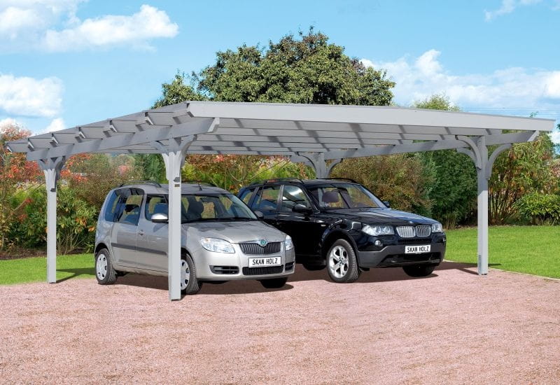 Skan Holz Carport Odenwald 640 x 541 cm Leimholz - Image 2