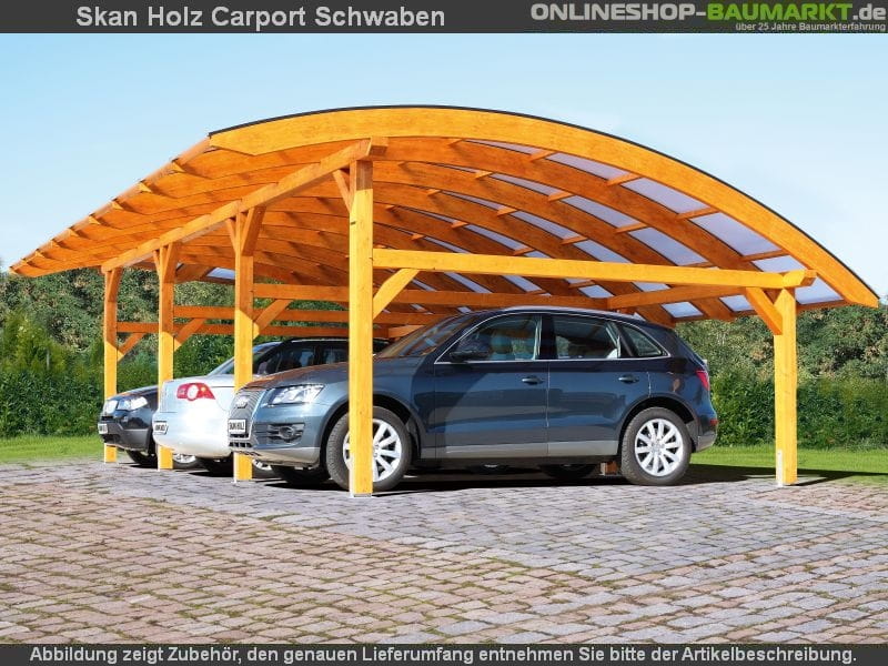 Skan Holz Carport Schwaben 434 x 630 cm Leimholz - Image 5