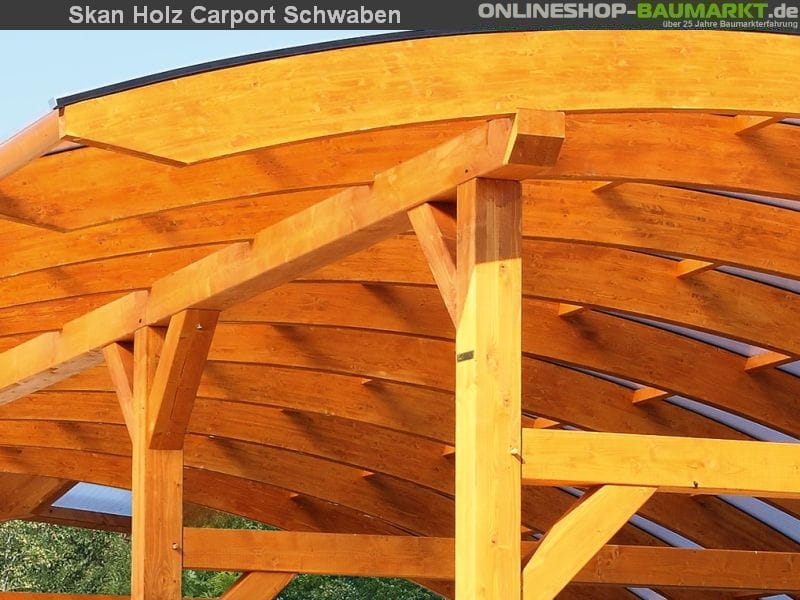 Skan Holz Carport Schwaben 434 x 630 cm Leimholz - Image 6