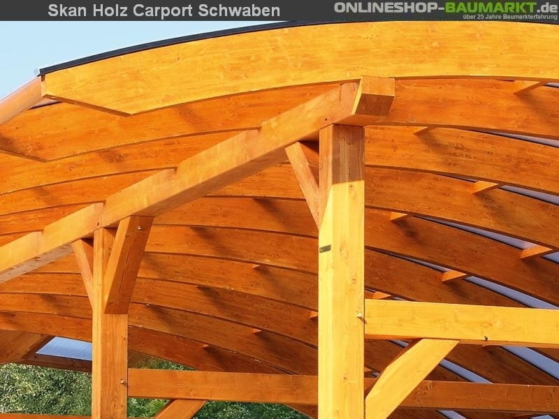 Skan Holz Carport Schwaben 648 x 630 cm Leimholz - Image 5