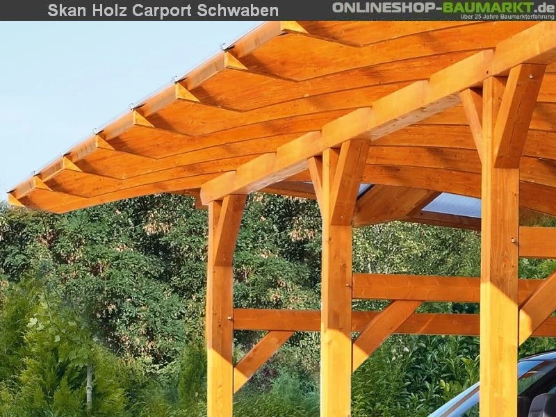 Skan Holz Carport Schwaben 648 x 630 cm Leimholz - Image 6