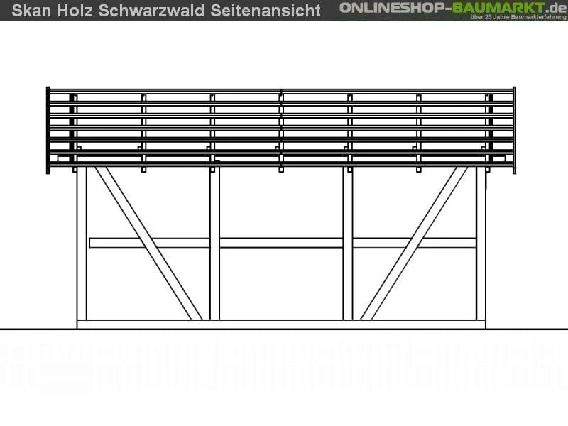 Skan Holz Carport Schwarzwald 684 x 600 cm - Image 5