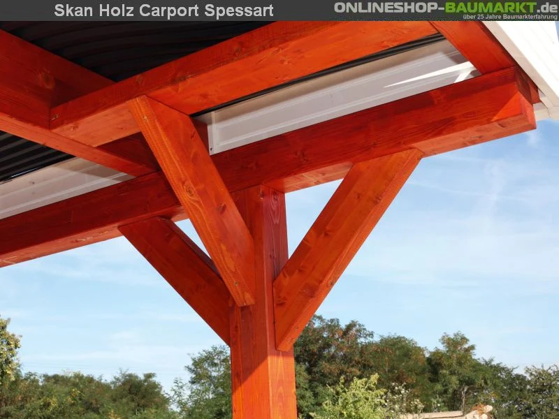 Skan Holz Carport Spessart 355 x 604 cm Leimholz - Image 5