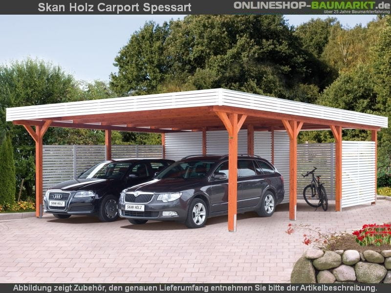 Skan Holz Carport Spessart 355 x 604 cm Leimholz - Image 6