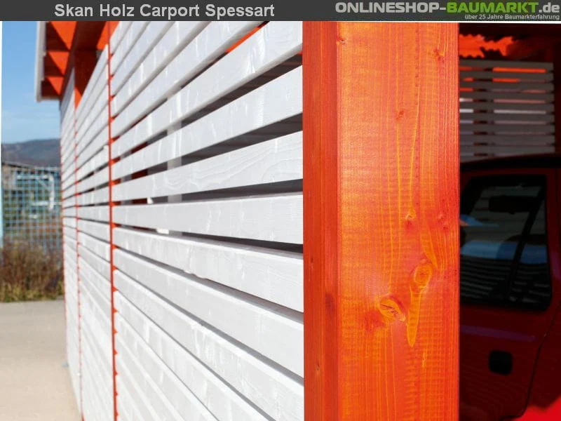 Skan Holz Carport Spessart 355 x 846 cm Leimholz mit Abstellraum - Image 6
