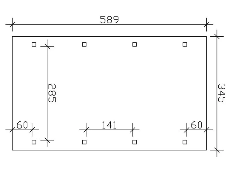 Skan Holz Carport Spreewald 345 x 589 cm mit schwarzer Blende - Image 5
