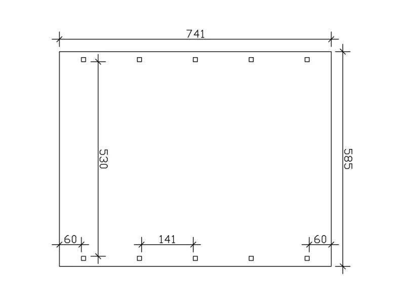 Skan Holz Carport Spreewald 585 x 741 cm mit roter Blende - Image 5