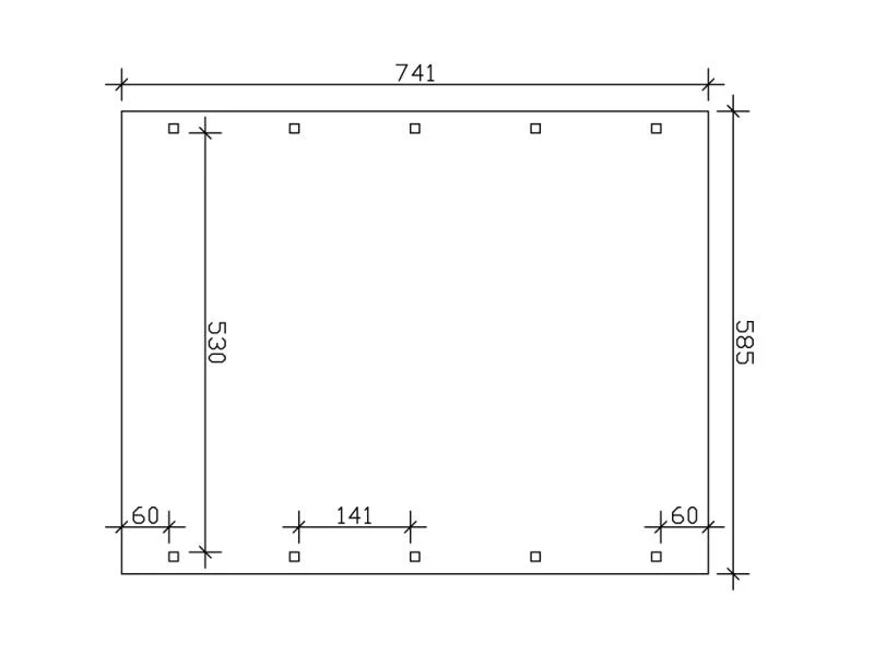 Skan Holz Carport Spreewald 585 x 741 cm mit schwarzer Blende - Image 5