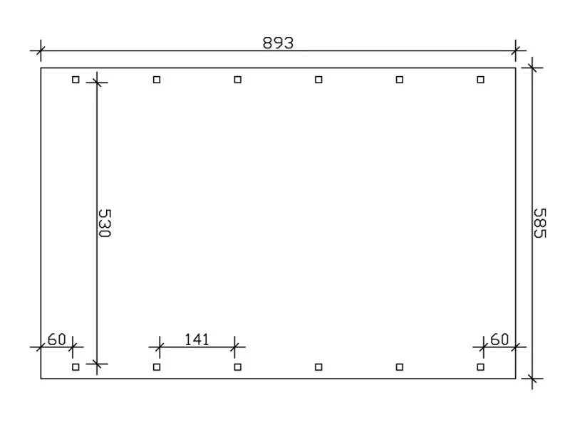 Skan Holz Carport Spreewald 585 x 893 cm mit roter Blende - Image 5