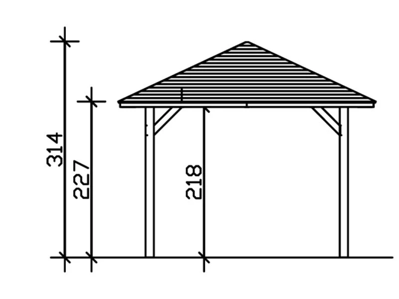 Skan Holz Carport Taunus 12 Gr. 1 natur - Image 3