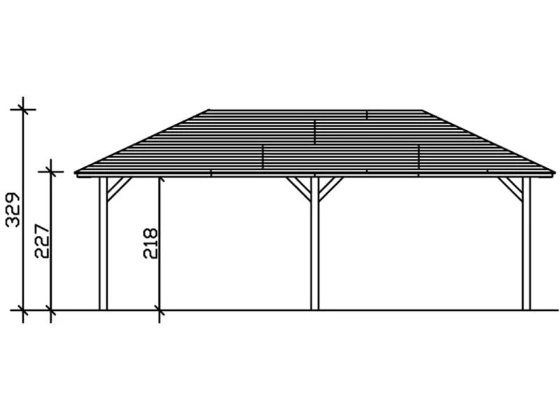 Skan Holz Carport Taunus 12 Gr. 2 natur - Image 4