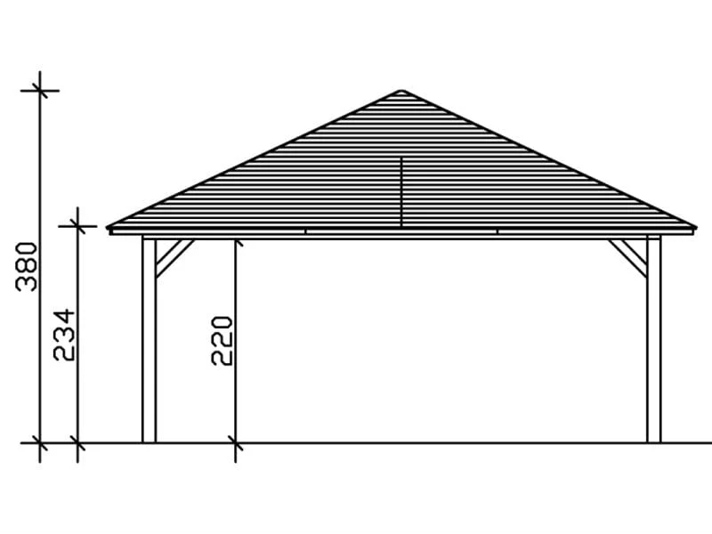 Skan Holz Carport Taunus 14 Gr. 3 natur - Image 3