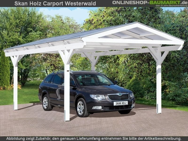 Skan Holz Carport Westerwald 570 x 648 cm Leimholz