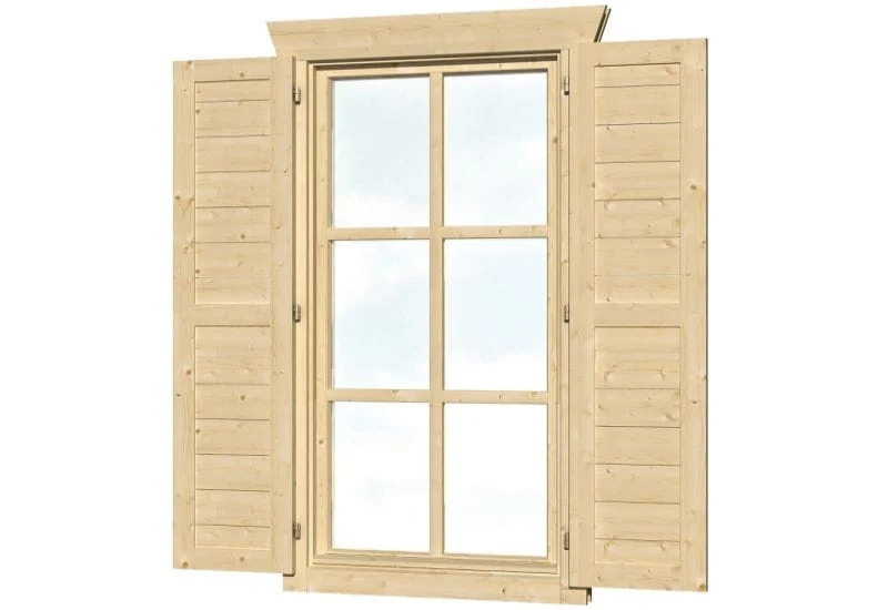 Skan Holz Fensterläden Einzelfenster hoch beidseitig