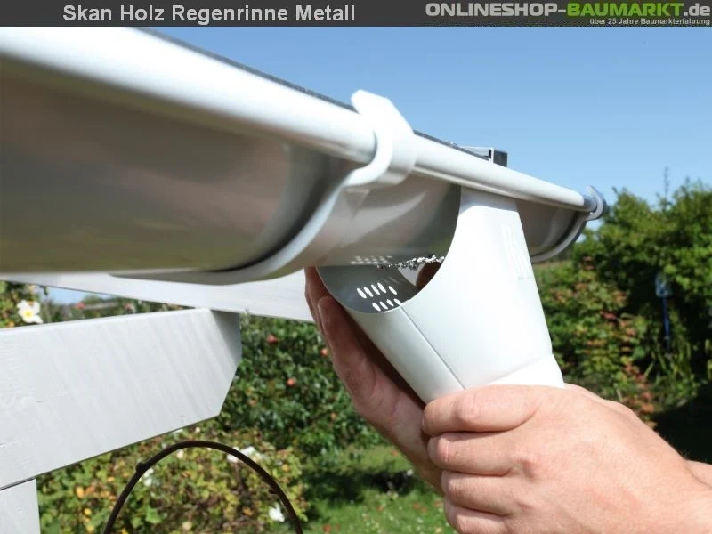 Skan Holz Metall-Regenrinne für Satteldach-Carport 812 cm, anthrazit - Image 4
