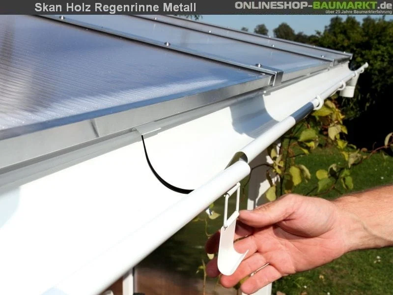 Skan Holz Metall-Regenrinne für Terrassenüberdachung bis 541 cm Breite, anthrazit - Image 5