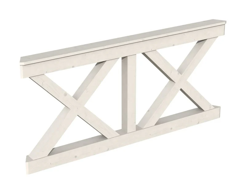Skan Holz Pavillon Andreaskreuz-Brüstung 180 cm in weiß