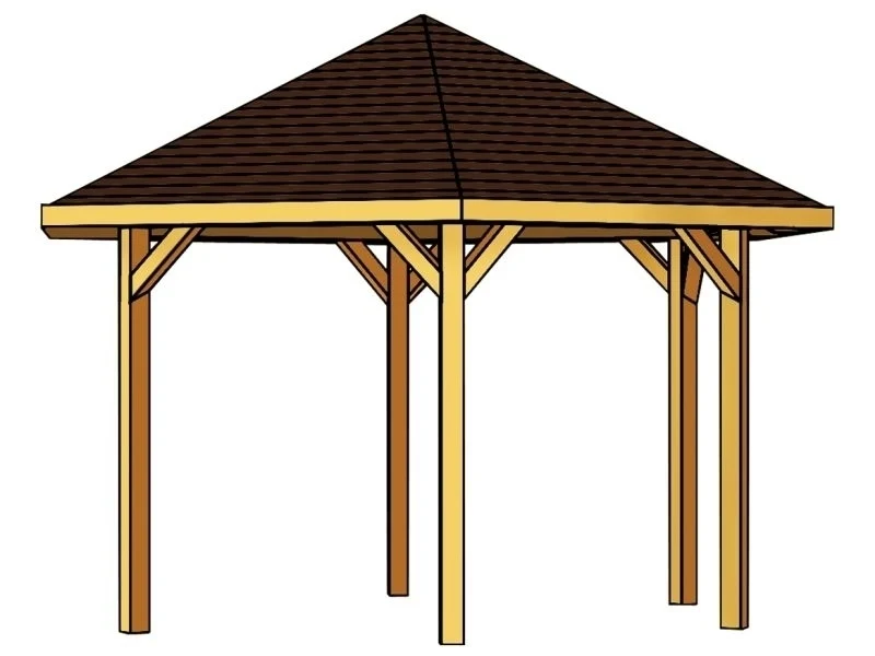Skan Holz Pavillon Nancy Größe 3 in schiefergrau - Image 3