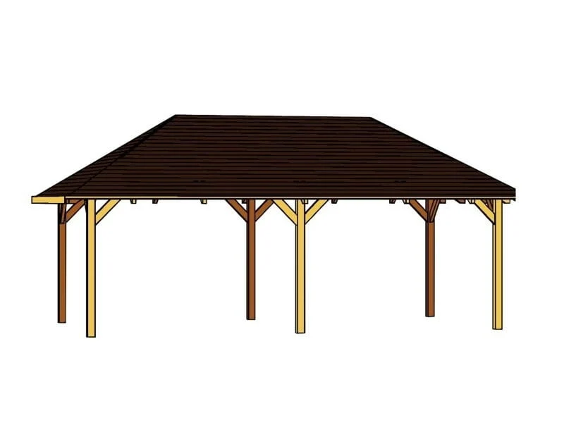 Skan Holz Pavillon Orleans Größe 2 in nussbaum - Image 3