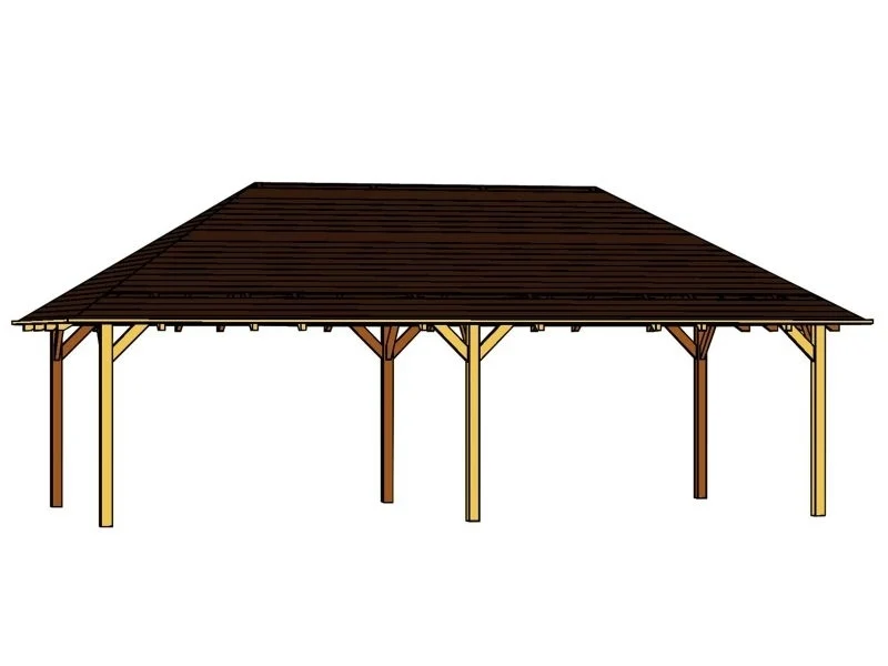 Skan Holz Pavillon Orleans Größe 3 nussbaum - Image 2