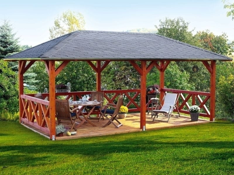 Skan Holz Pavillon Orleans Größe 3 weiß - Image 6