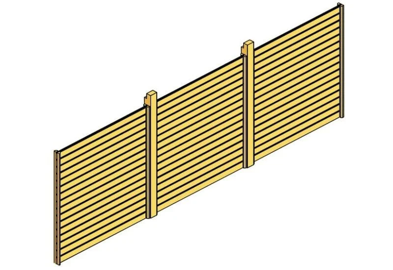 Skan Holz Rückwand für Carport 550 x 200 cm Profilschalung - Image 2