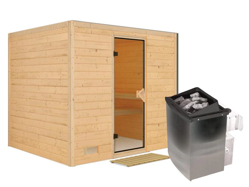 Sonara - Karibu Sauna inkl. 9-kW-Ofen - ohne Dachkranz - - Image 2