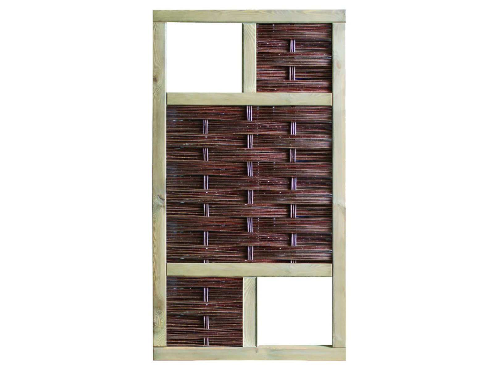 T&J Weidegeflechtzaun LABO-3D, Sichtschutz, 94 x 180 cm, inkl. 2 Fenster